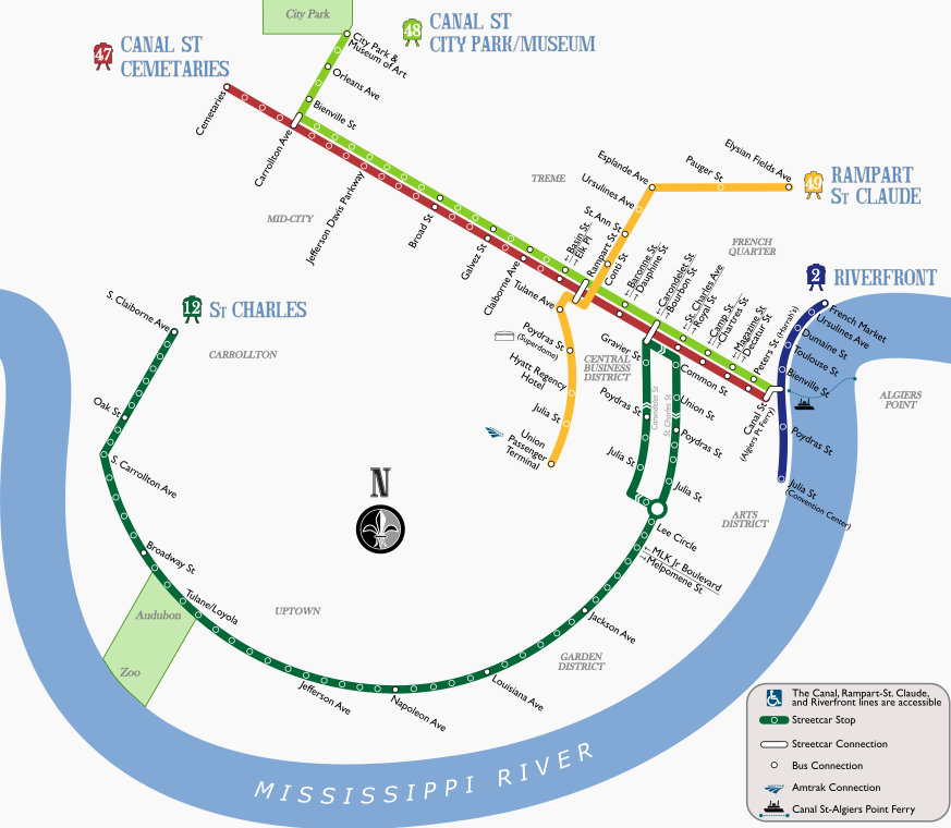 New Orleans Streetcar Diagram